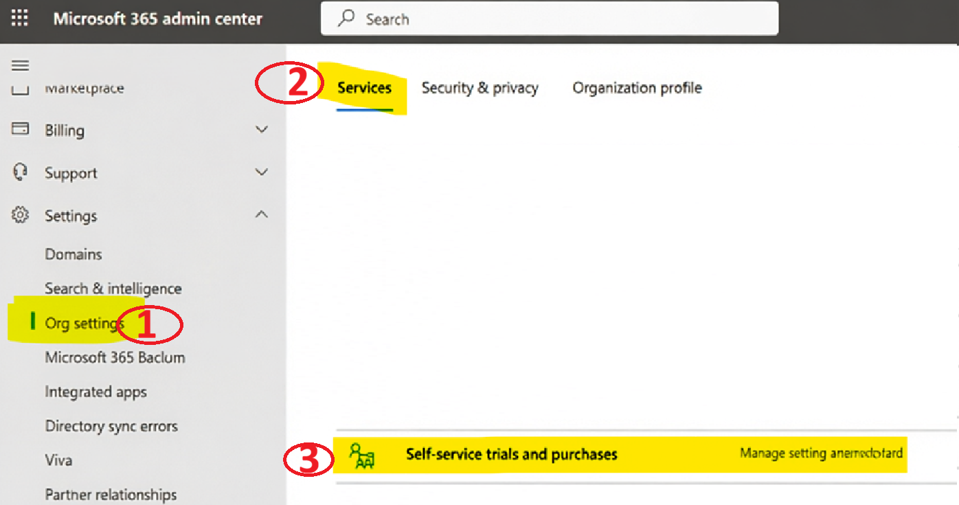 Microsoft 365 admin center
